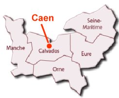 Location of Caen Location of Caen