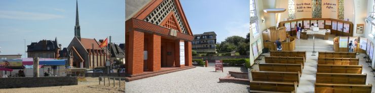 Group of photos showing views of Expo-Bible at Houlgate