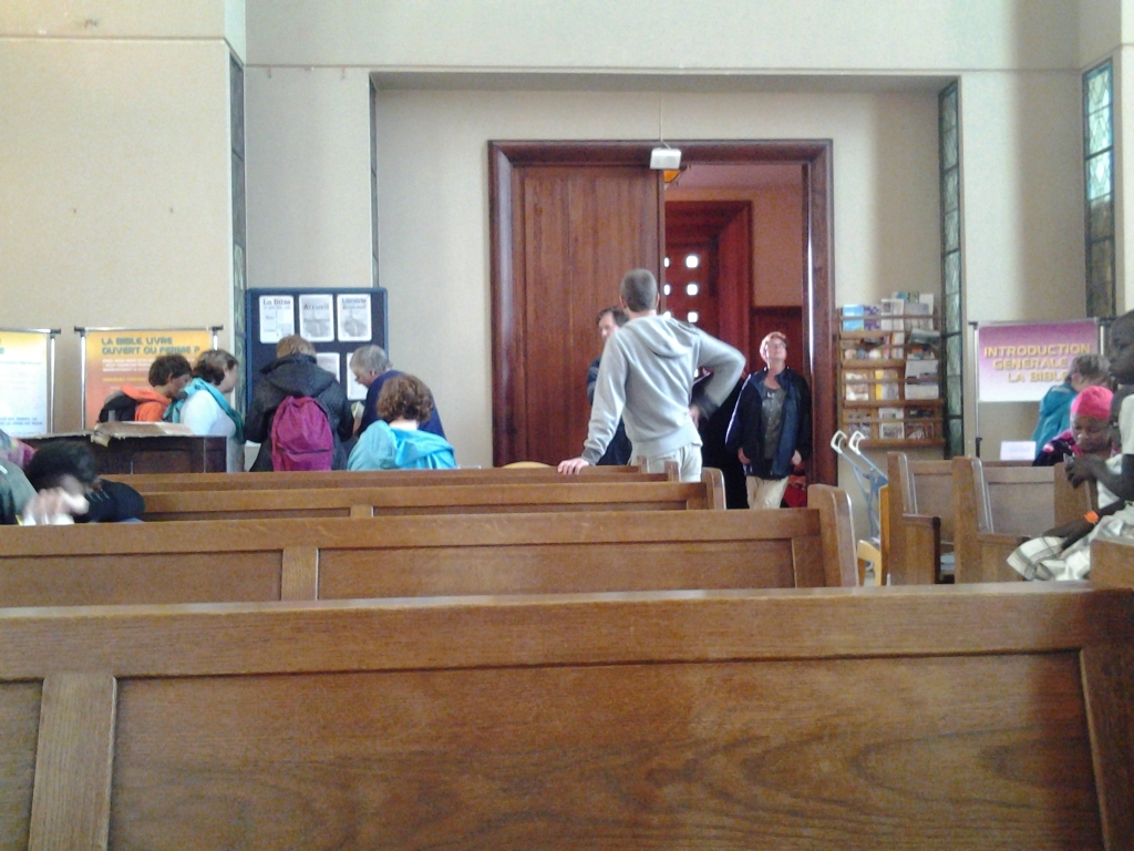 Visitors in the church