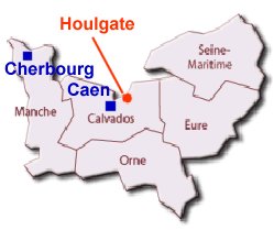 Map showing location of Houlgate