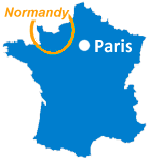 Normandy location map